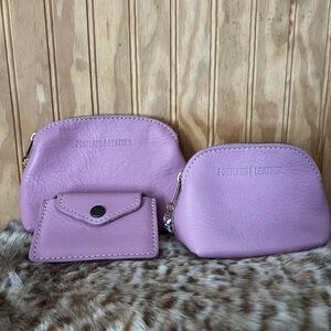 Portland leathers Vintage pink trio - gently used